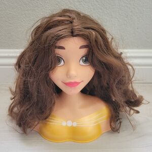 Princess Belle Mannequin Head with Brown Hair Styling Head